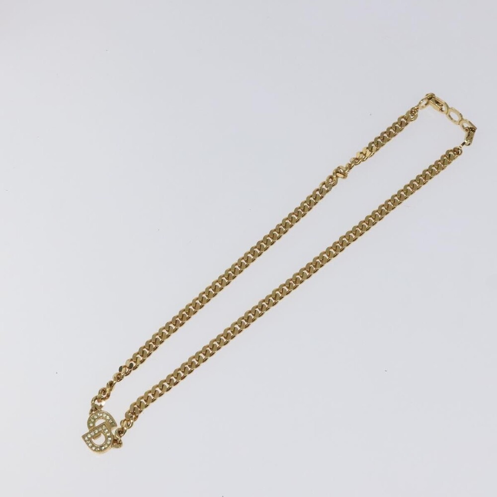 Christian Dior CD Pendant Metal and Crystals